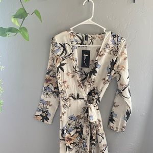 Maxi Wrap Dress White Floral